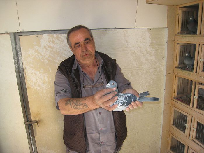 Maestrul si favoritul lui "GUSU"; Fotografia il gaseste pe maestru in compartimentul de zbor impreuna cu "GUSUL" L1 Jud Fond Tineret 2009 si L7 Nat Palmares Fond 3 ani
