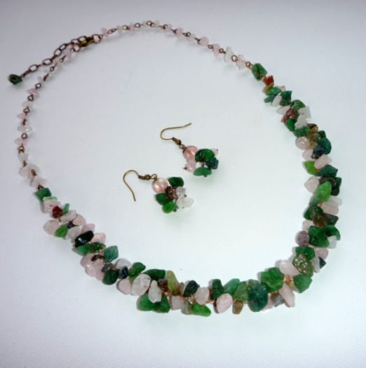 colier-si-cercei-din-amazonit-si-cuart-roz