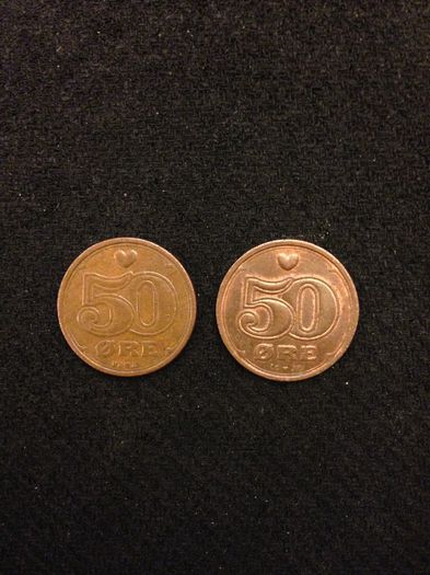 50 ore, 1989 si 2001, Danemarca-3 lei - Monede de vanzare