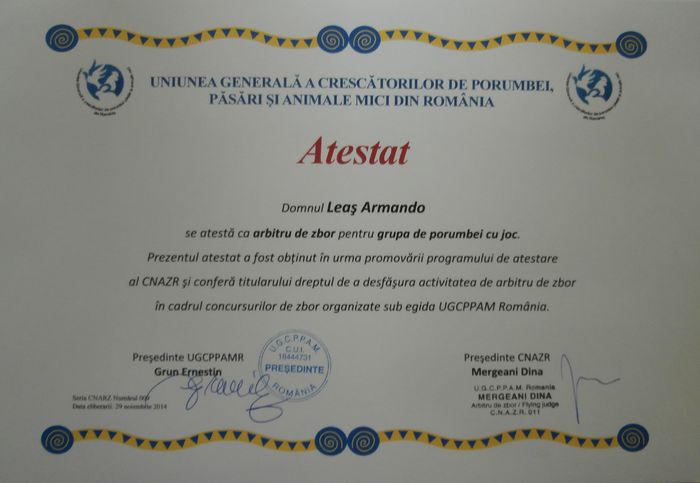 Atestat Arbitru de Zbor