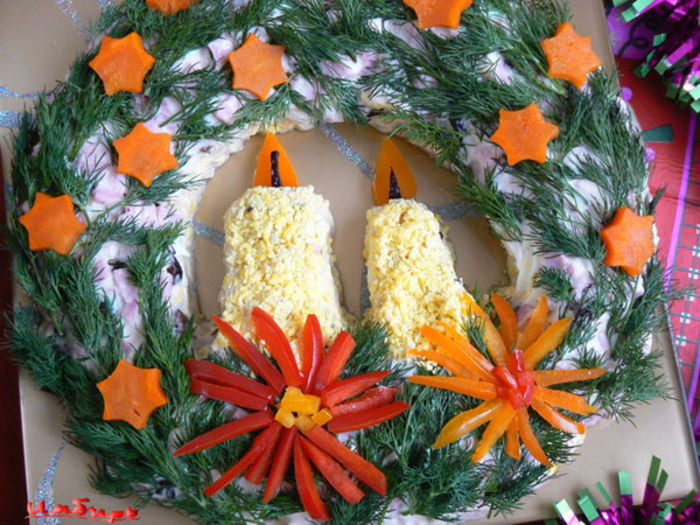 salata pentru noul an 1 - Idei de aranjare a platourilor pentru  mese festive si ocazii speciale