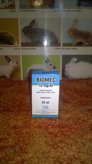 Ivermectina Bioveta; Foarte bun pentru paraziti interni si externi
