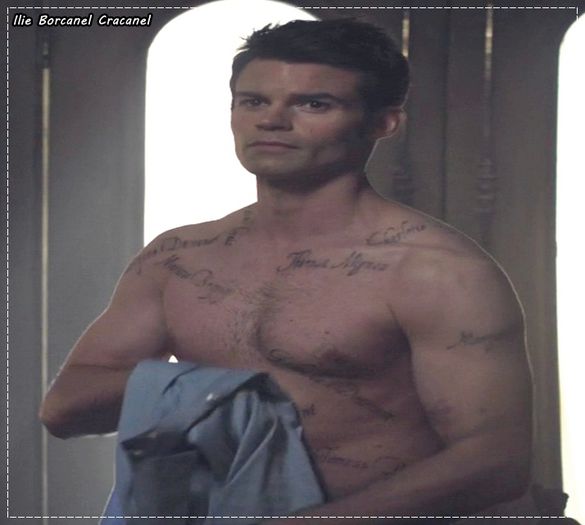 ;; *isi da camasa jos si-si pune un tricou cu o vioara pe el*