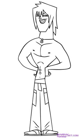 how-to-draw-justin-from-total-drama-action-step-6 - Actiune drama Totala