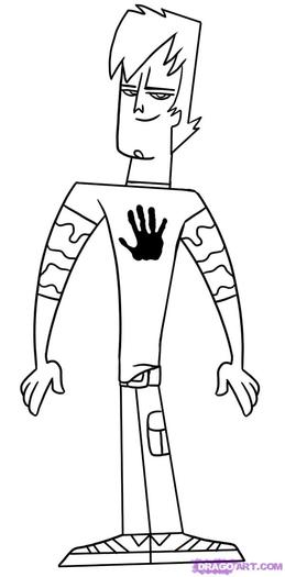 how-to-draw-trent-from-total-drama-action-step-6 - Actiune drama Totala