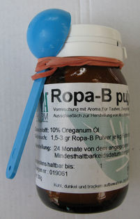 Ropa -B, Coccidioza,salmonela...; Pentru controlul prevenirea coccidiozei , salmonella , streptococ , infecii bacteriene viermi la porumbei , pasari de colivie si iepuri .
