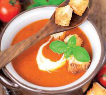 Supă de roşii cu mozzarella - de supe de dulce