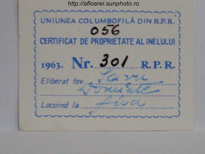 RPR 1963 - TALOANE-CARD