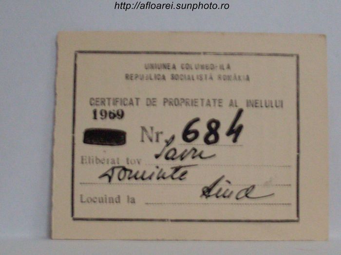 RSR 1969 - TALOANE-CARD