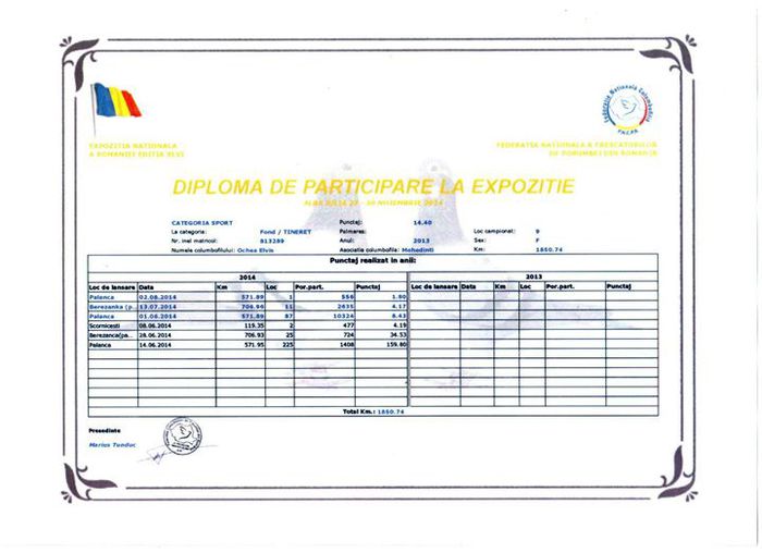 Expozitie Alba Iulia 2014 - 0813289-13 F Campioana