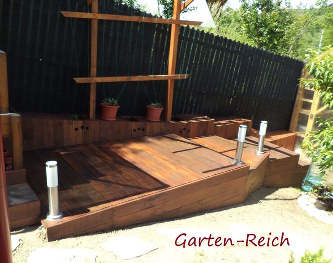 Terasa din lemn de stejar/Terrasse aus Eichenholz