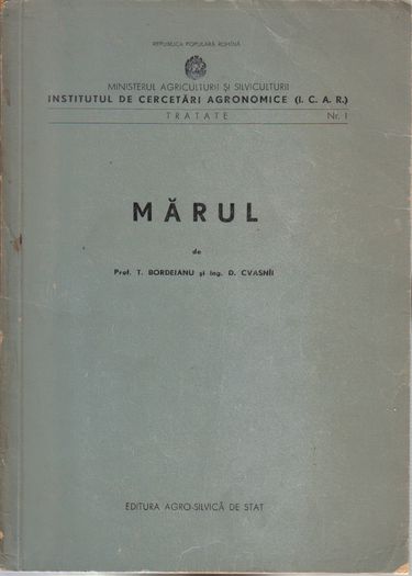 Marul; Marul - Tratat Prof. T. Bordeianu si Ing. D. Cvasnii
