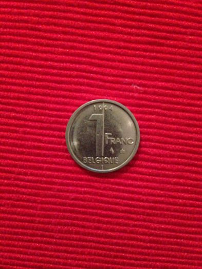 1 franc (legendra fr.), 1994, Belgia-1,30 lei; KM#188
