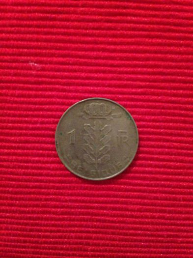 1 franc, 1975, Belgia - 1 leu; KM#142.1
