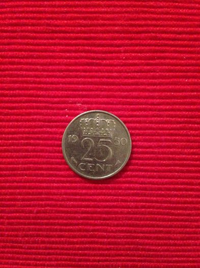 25 centi, 1950, Olanda - 1,10 lei - Monede de vanzare