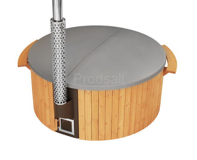 Ciubar din fibra de sticla cu soba externa Prodsalt - hottub - capac 1 - Ciubar din fibra se sticla - Hot tub pentru exterior