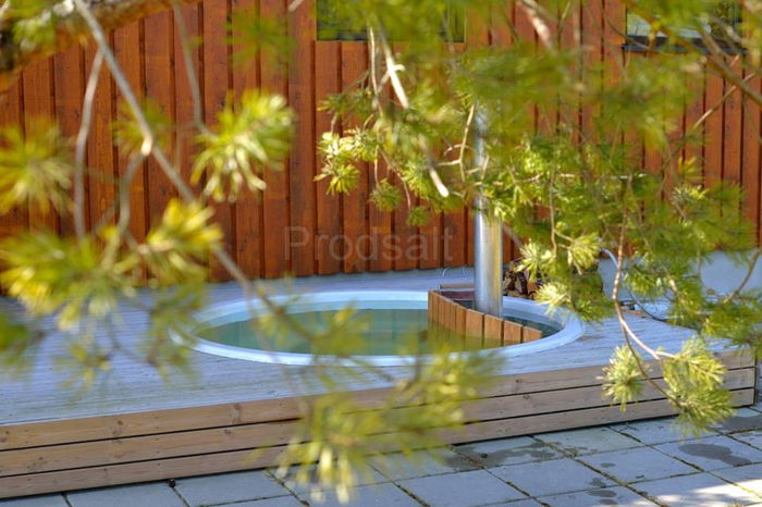 Ciubar din fibra de sticla  cu soba interna   Hot tub - terasa - Ciubar din fibra se sticla - Hot tub pentru exterior