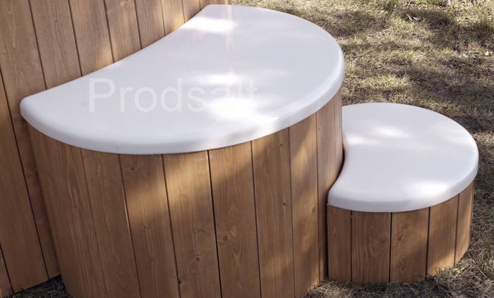 scara si podium - ciubar din fibra de sticla Prodsalt 1 - Ciubar din fibra se sticla - Hot tub pentru exterior