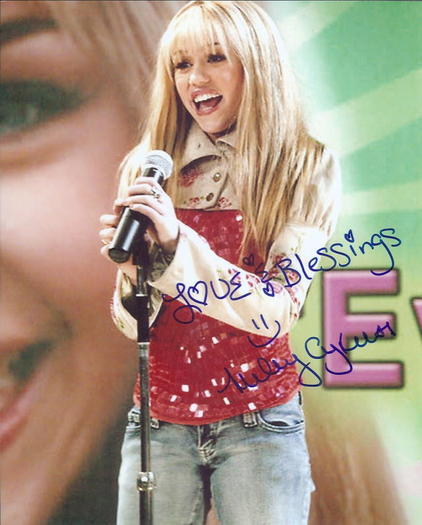 220_MILEY_CYRUS_HANNAH_MONTANA_SIGNED_8X10_AUTOGRAPH_PHOTO - Miley Hannah autografe