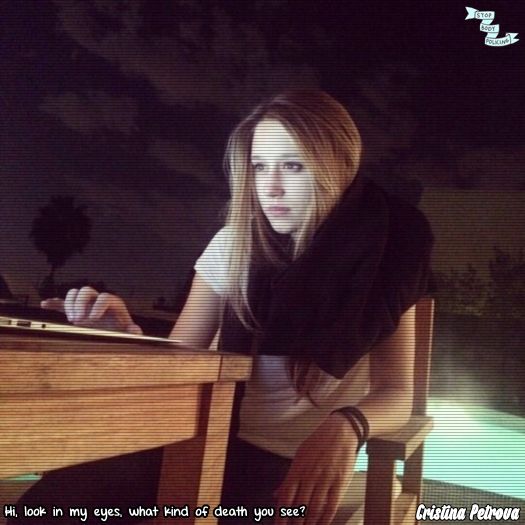 ➹`Петрова пожар.ϟ; Nimeni nu știe ce e în capul unui vampir. CL; *îl îmbrățișează și ea*
