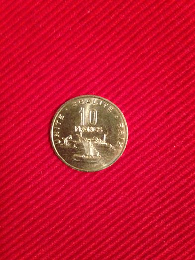 10 franci, 2010, Djibouti UNC-8 lei; KM#23
