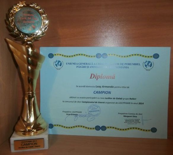 Campion (Locul 1) Concurs de Zbor" Juc de Galati" Tineret 2014 - A- Rezultate 2014