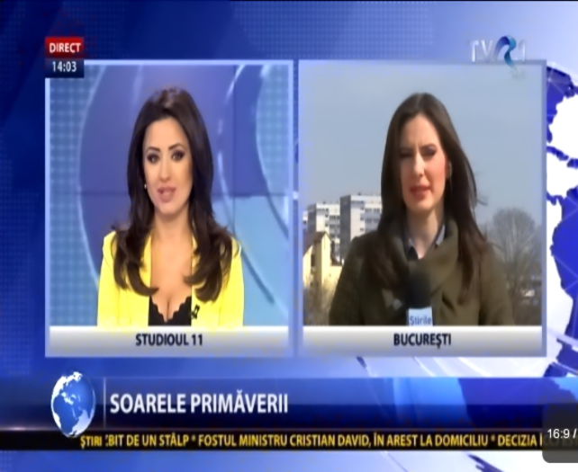 DORINA FLOREA SI ANDRA SOCEANU, METEO - DORINA FLOREA TVR 1 STIRI