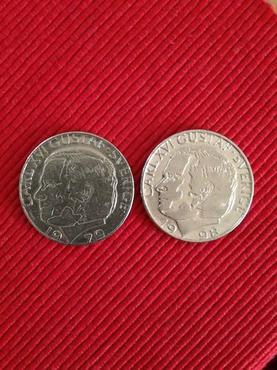 1 krona, 1979 si 1998, Suedia- 3 lei
