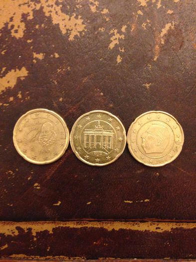 20 euro-centi Spania, Germania si Belgia -3 lei