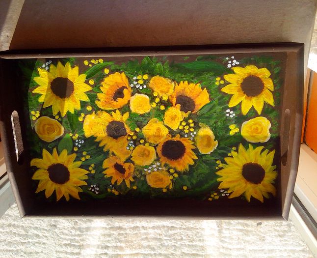 tava cu floarea soarelui - DIVERSE OBIECTE  HANDMADE