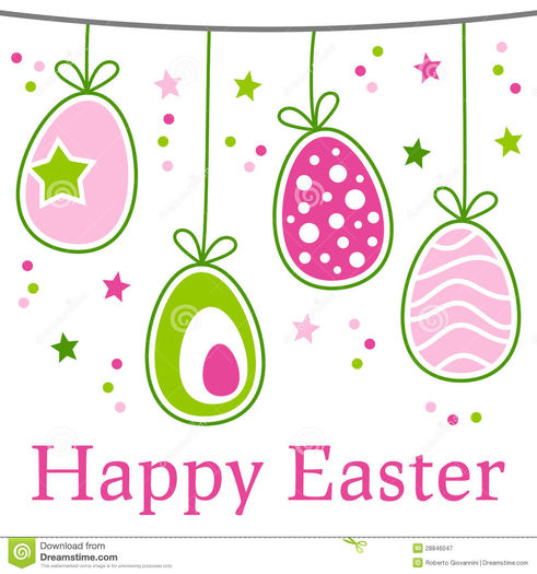 retro-happy-easter-card-28846047 - PASTE FERICIT-HRISTOS A INVIAT