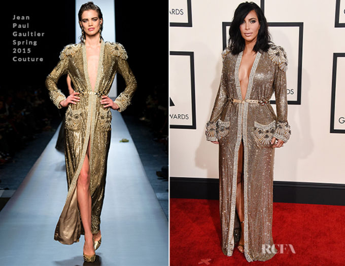 Kim-Kardashian-In-Jean-Paul-Gaultier-Couture-2015-Grammy-Awards - kim k