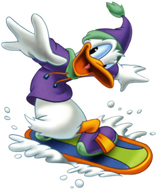 Donald-Duck-Snowboarding - desene