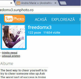 Freedomx3 -   E un cont foarte dragut !! Foarte lucrat si meriti multe vizite - my opinion  -- --- game --- unoriginal