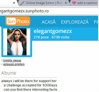elegantGomezx - Eu un cont foarte muncit si se vede ca esti fana adevarata Selena Gomez