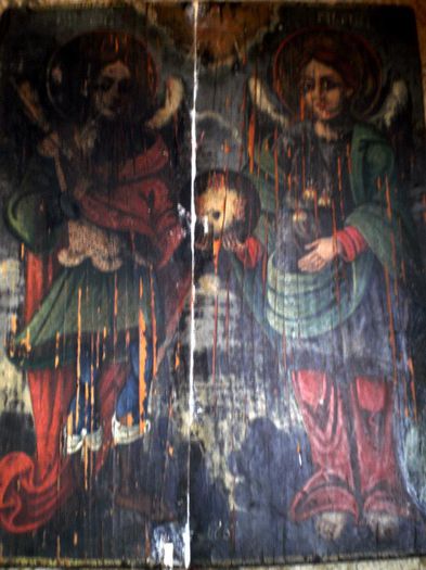 restaurare icoana pe lemn (34); Restaurare icoana Arhanghelii Mihail si Gavril pictura pe lemn restaurare icoane resaturare pictura pe lemn
