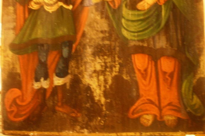 restaurare icoana pe lemn (67); Restaurare icoana Arhanghelii Mihail si Gavril pictura pe lemn restaurare icoane resaturare pictura pe lemn
