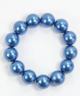 Bratara din perle albastre - 4 lei