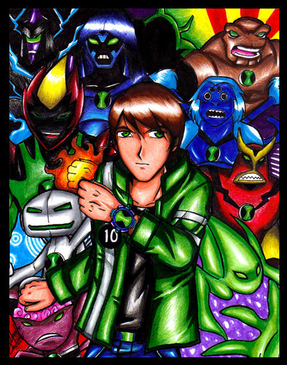 ben-10-alien-force-fan-art - ben 10 si echipa extraterestra