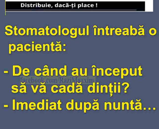 stomatolog-cade-dintii-mireasa-dupa-nunta-sot - Diverse