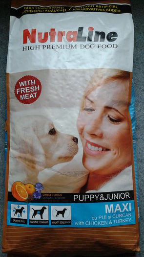 NUTRALINE DOG MAXI PUPPY SI JUNIOR 12,5 KG 169 RON