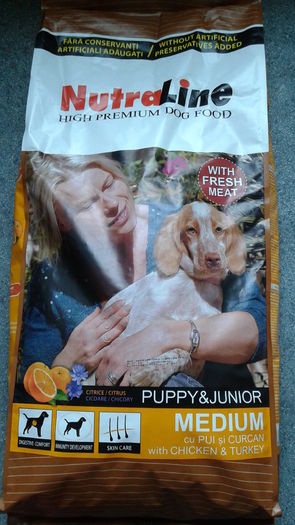 NUTRALINE MEDIUM PUPPY SI JUNIOR 12,5 KG 169 RON