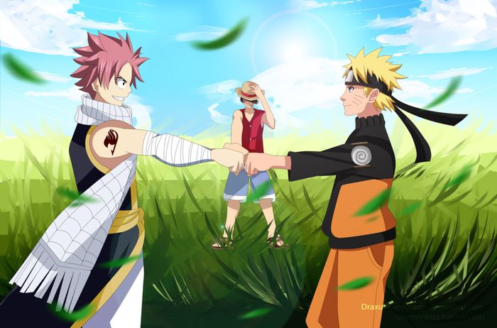 our adventure never ends. cross-over intre natsu, naruto si luffy