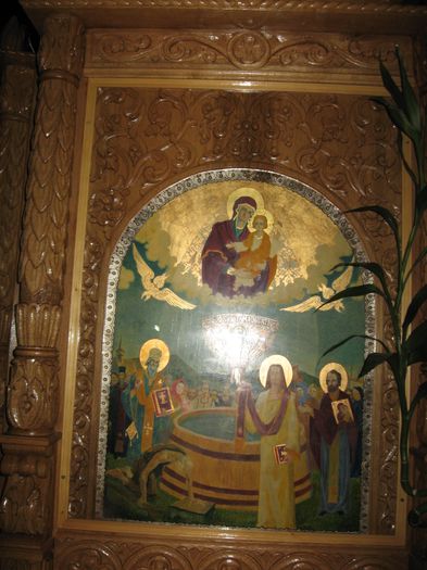icoana pictata de parintele Arsenie Boca; printre putinele icoane  din bisericile din Bucuresti
