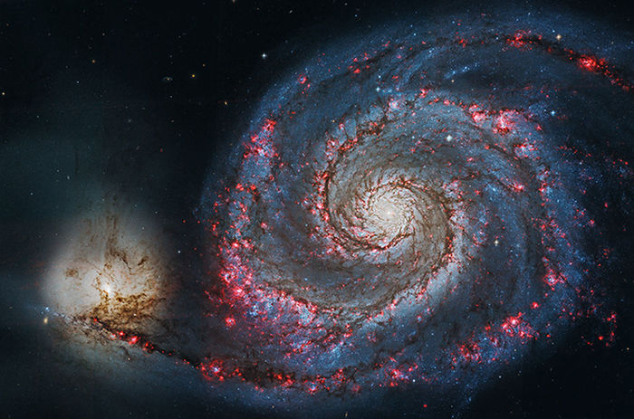 m51_hubbleonly_960 - Colindand prin univers II