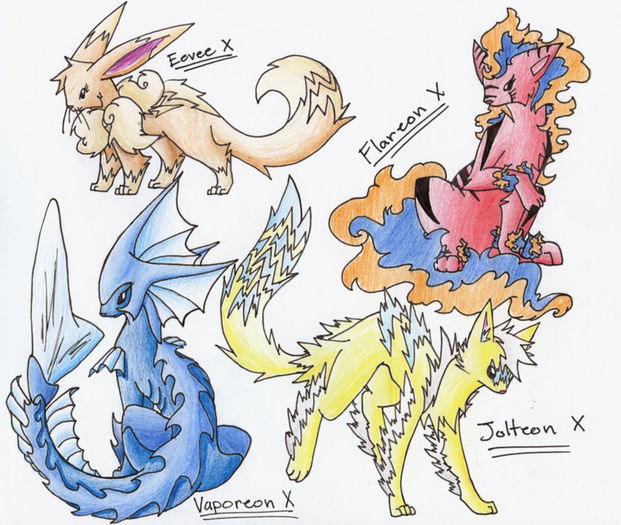 eeveelutions_x_part_1_by_celestialtentails-d3ba6ex - mega eeveelutii