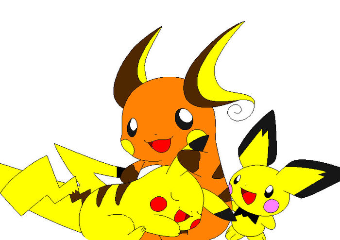 pokemon_pichu__pikachu__raichu_by_justingirl104-d2zya1f - pikachu pichu si raichu