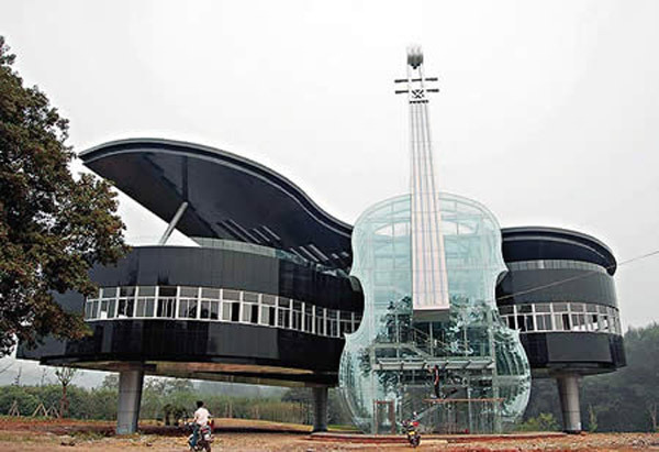 piano shaped building_ huainan china - cladiri ingenioase