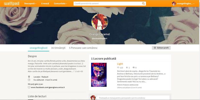 ~~Pagina mea~~ - Cartea mea de pe Wattpad