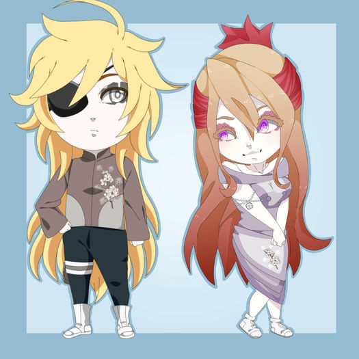 Hana and her clan`s leader (collab); ;D
